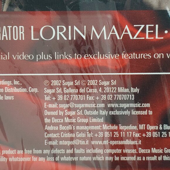 Andrea Bocelli Sentimento CD Enhanced Limited Edition Symphony 2002 Sealed - Picture 5 of 9